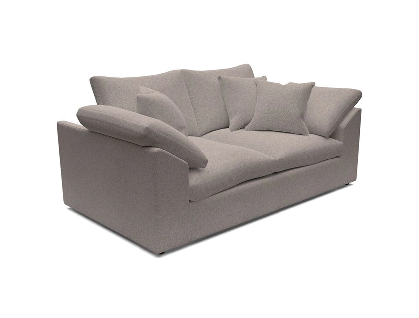 Big Softie Sloped Arm 2 Seater Sofa in Two Tone Plain Biscuit_mobile